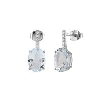 Orecchini Bliss Donna in Oro bianco Acquamarina 0.40 Ct 20108492 - 20108492